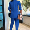 CM.YAYA Elegant Solid Blazer Suit and Pants Two 2 Piece Set  Women 2023 Autumn Winter Classic OL Street Outfit Tracksuit