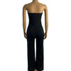 Damen Sommer Trägerloser Jumpsuit Sexy Einteiler Outfits Cut Out Taille Party Jumpsuit Kleidung Damen Langer Rückenfreier Overall