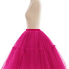 Multi-layer Tulle Tutu Skirts Fuchsia 6 Layers Fluffy Petticoat Underskirt Princess Ball Gown Women Halloween Party Skirt