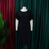 Dress Women Mid Length Dresses Green Slim Ruffles Bodycon Round Neck Short Sleeve Sexy Elegant Party High Waist Vestidos