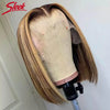 Peruanische Highlight P4/27 Bob Lace Front Perücken 100% Echthaar Perücken Bob Lace Perücken für Frauen Ombre Blonde Glatte Lace Closure Perücke