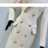 Autumn Winter Fashion High-Quality Women's Woolen Coat 2025 New Temperament Double Breasted Solid Color Women's Woolen Coat H322
