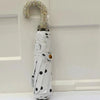 Bling Rhinestone Hook Handle Umbrella Automatic Folding Hook Handle Sunshade UV Protection Rainproof Portable Umbrella Rain Gear