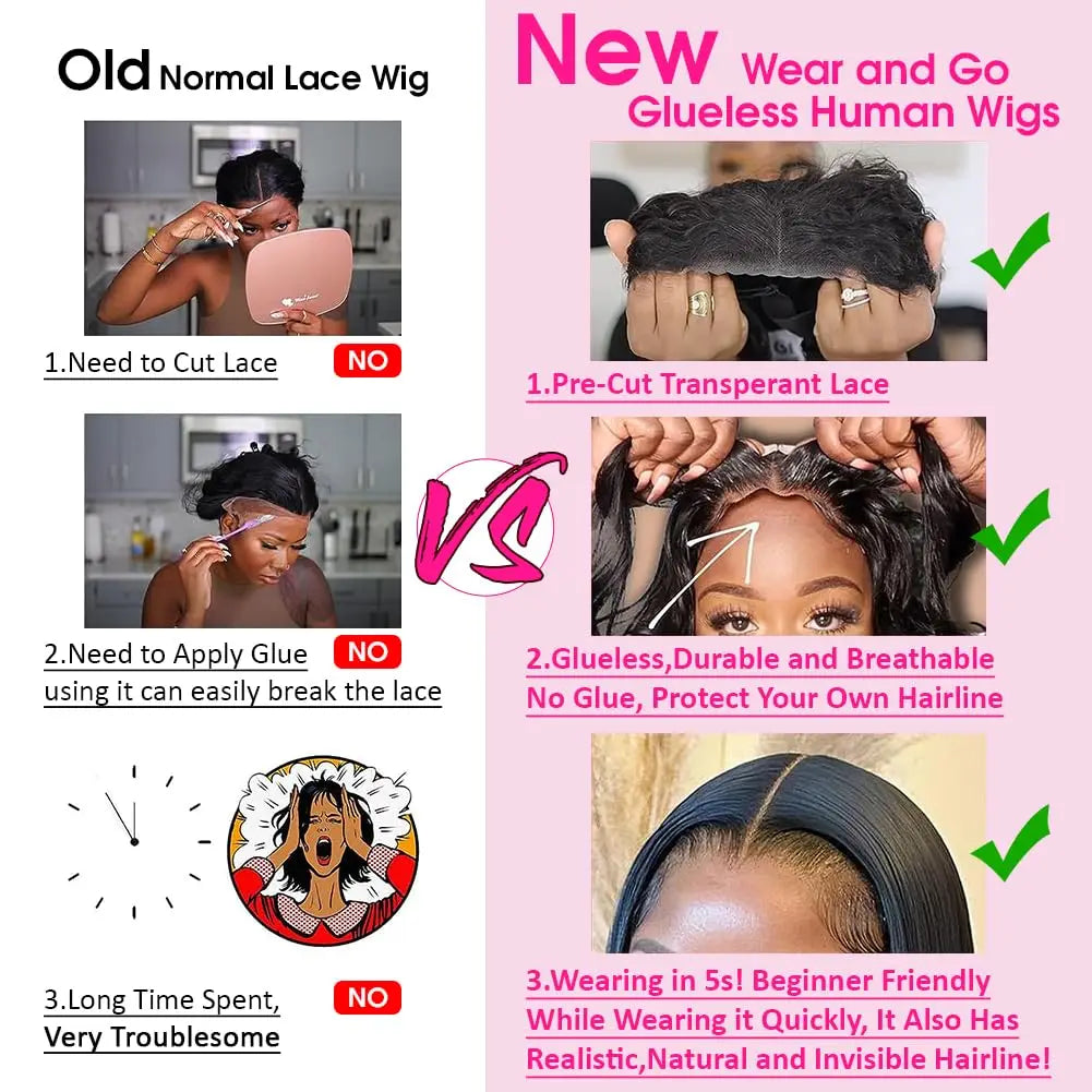Loose Deep Wave Human Hair Wigs For Women Human Hair Glueless Wig Human Hair Ready To Wear Pre Plucked Brazilian Raw Human Hair