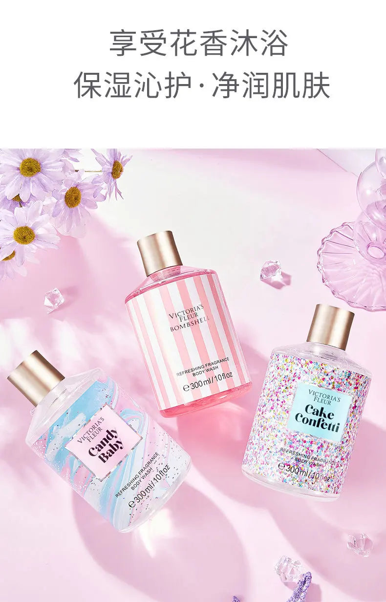 Victoria fragrance shower gel lasting fragrance secret language of love Moisturizing&oil controlling deep cleaning