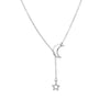 New Simple Moon Star Pendant Choker Necklace Simple Gold Color Alloy Charm Chain Collares Necklace For Women Party Jewelry