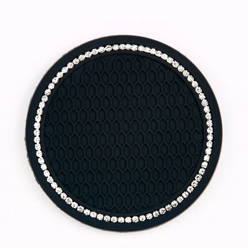 2 Stück Auto-Anti-Rutsch-Wassertassenuntersetzer Diamant Auto Untersetzer Wassertassen-Einsatzuntersetzer Pads Universelle Auto-Getränkehalter Innenzubehör