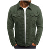 Herren Jeansjacke M-4XL Herbstkleidung Modejacken Einfarbig Business Casual Multi-Taschen Langarm Top Streetwear