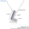 MHS.SUN Hochwertige Bubble Initialenkette Buchstabe A-Z Silberfarbene Zirkon 26 Initialen Ballon Anhänger für Damen Herren Schmuck