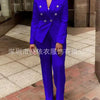 Damen-Hosenanzug, zweiteilig, Umlegekragen, weißer Blazer, elegante Mäntel, passende Sets, Arbeitskleidung, hohe Taille, lange Hosenanzüge