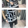 Luxury Men Autumn Knitted Tshirt 2024 Korean O-neck Short Sleeve Top Tees Streetwear Male Social Club Slim Fit Casual T-Shirt