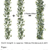 1pc Artificial Eucalyptus Leaves Greenery Garland Faux Plant Spring Vines with White Flowers Berries for Wedding Home Party Deco
