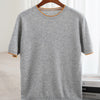 Men's T-shirt 2024 Summer New Knitted Tank Top Fashion Color Block Round Neck Pullover Sweater 100% Pure Wool Short sleeved