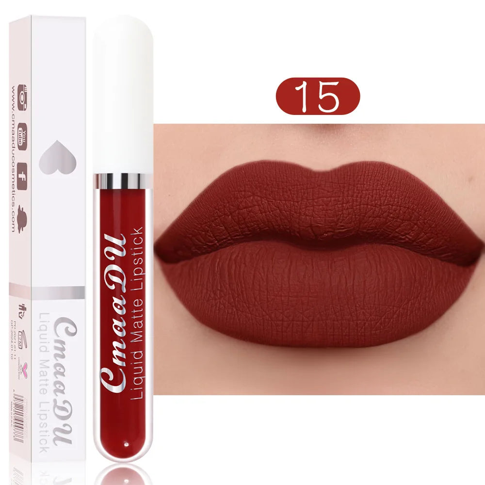 18 Color Lipstick Matte Waterproof And Long-lasting Lip Gloss