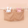 Neuer dicker Plüsch Babybett Hängetasche Tragbare Doppeltaschen Neugeborenen-Bett Spielzeug Organizer Tasche Bettkopfteil Aufbewahrungstasche