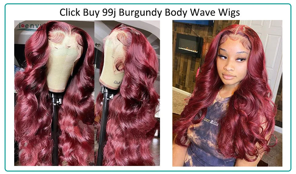 13X4 HD Transparente Lace Front Perücken Burgunderrote Echthaarperücken Vorgezupft 30 Zoll Body Wave Lace Front Perücken für Frauen Gelockt