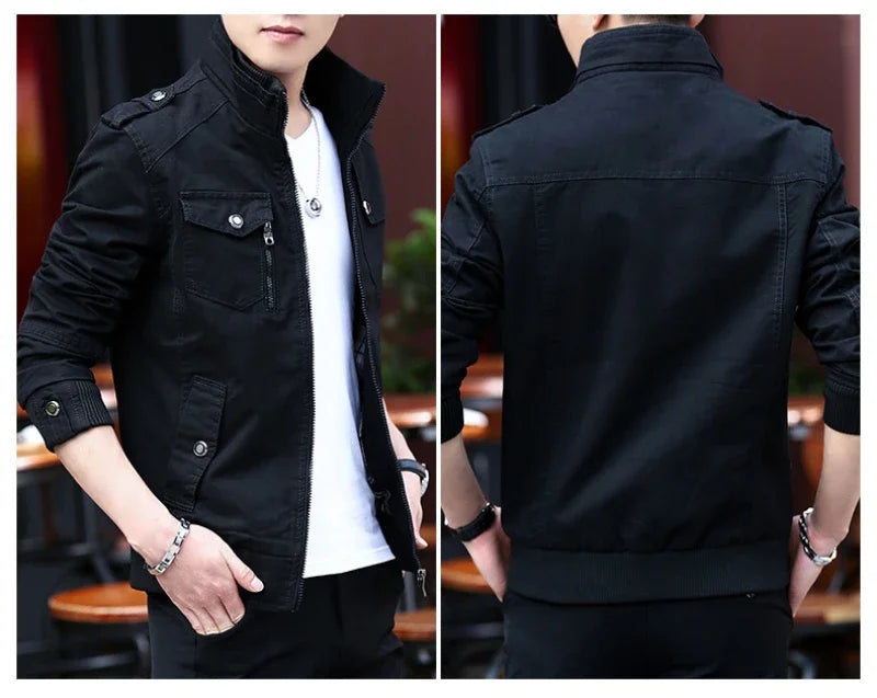 mens cargo jackets New Fashion bomber jacket mens wear simple British style Warm Windproof Jacket and coat baseball jacket male