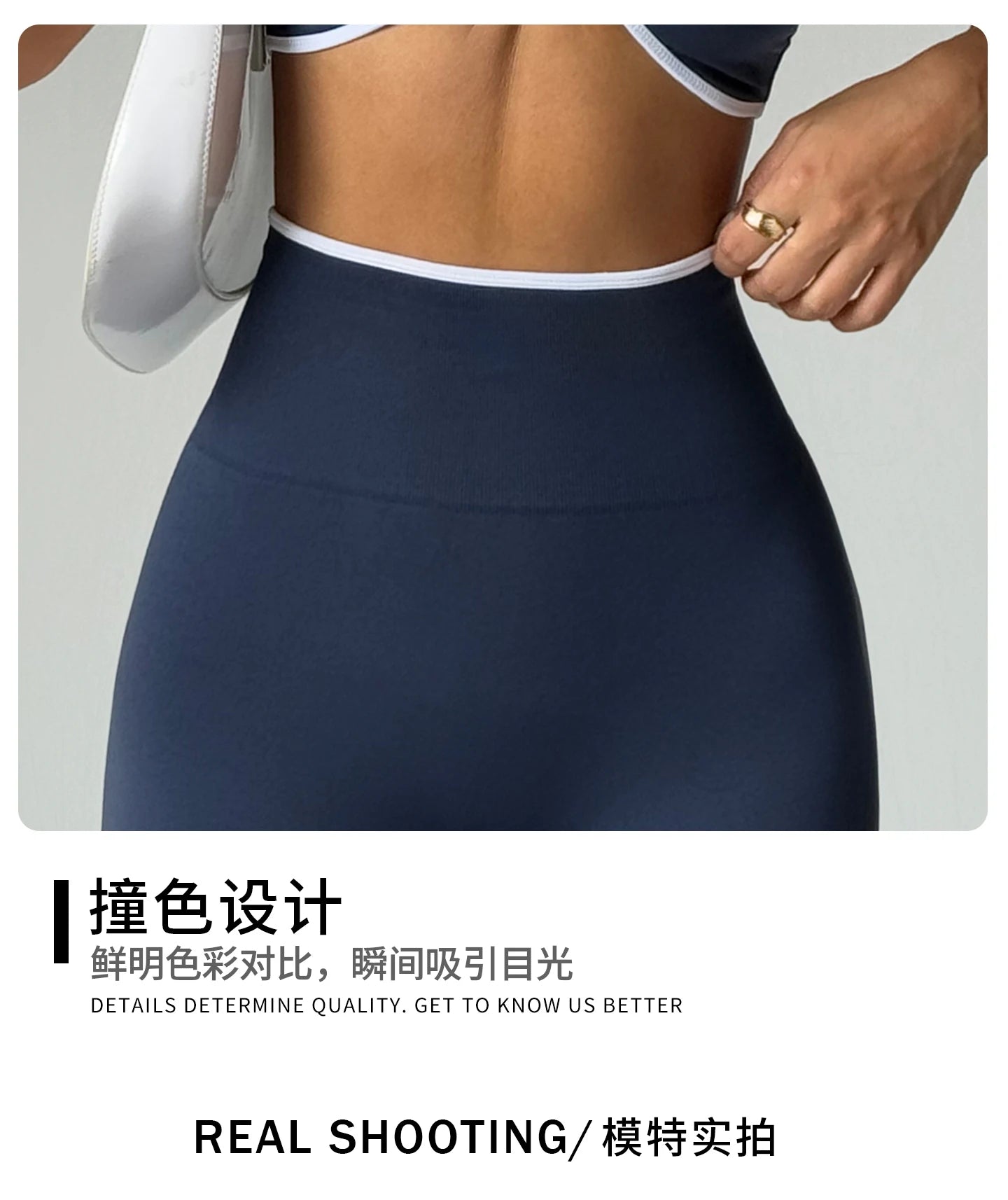 ZHEJIN 2 Piece Yoga Set Women Contrast Trim Halter Sports Bra High Waist Seamless Leggings Gym Workout Set Fitness Activewear Su