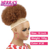 Synthetic Afro Puff Drawstring Ponytail Hair Bun 10 Inch Short Afro Kinkys Curly Afro Bun Extension Hairpieces Large Size