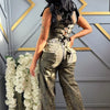 Two Pieces Women Pant Sets Print Matching Set Drawstring Pockets Sleeveless Top Elastic Waist Pants Slim Fit Casual 2026 Spring