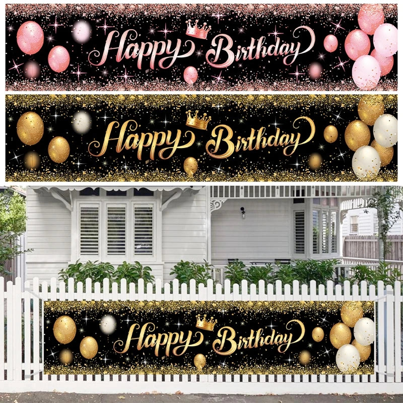 Alles Gute zum Geburtstag Banner Geburtstagsparty Dekoration Kinder Jungen Mädchen Babyparty Dekoration Girlande Wimpelkette Flaggen Jahrestag