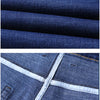2024 New Business Men's Jeans Casual Straight Stretch Fashion Classic Blue Black Work Denim Trousers Male Brand Clothing