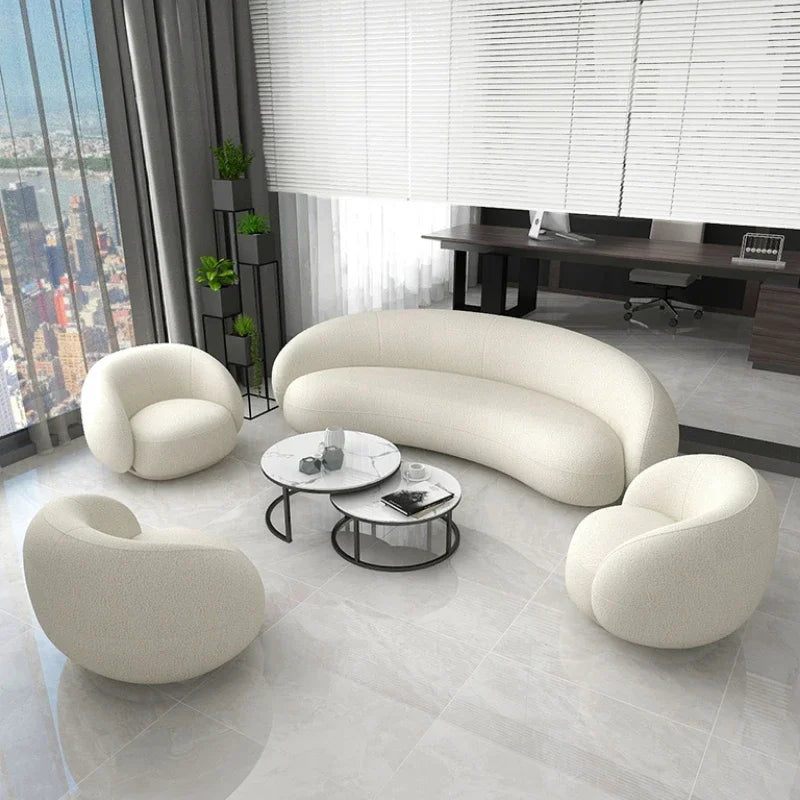 Nordic Reception Sofa Simple Modern Living Room Small Apartment Creative Circular Arc Sofa Net Celebrity Furniture Couch Muebles