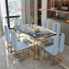 Einzigartige Luxus-Esstischstühle mit modernen Metallbeinen, rechteckiger Esstisch im platzsparenden nordischen Design, Mesa De Comedor Möbel