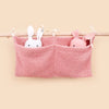 Neuer dicker Plüsch Babybett Hängetasche Tragbare Doppeltaschen Neugeborenen-Bett Spielzeug Organizer Tasche Bettkopfteil Aufbewahrungstasche
