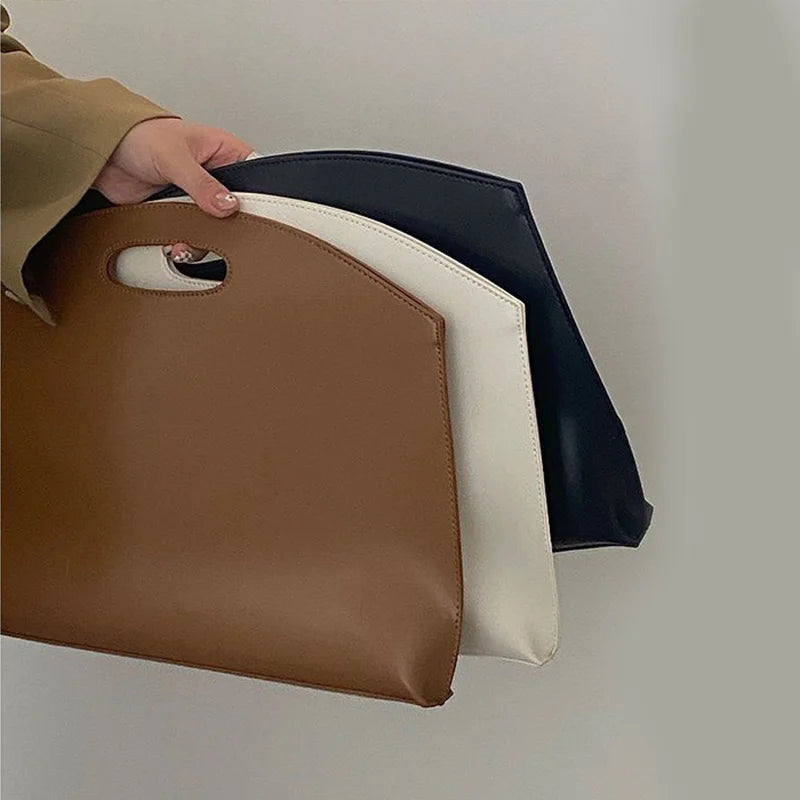Damenhandtasche, neue Aktentasche mit großem Fassungsvermögen, modische, vielseitige Pendler-Tasche, Leder-Aktentasche, Umschlag-Clutch-Tasche