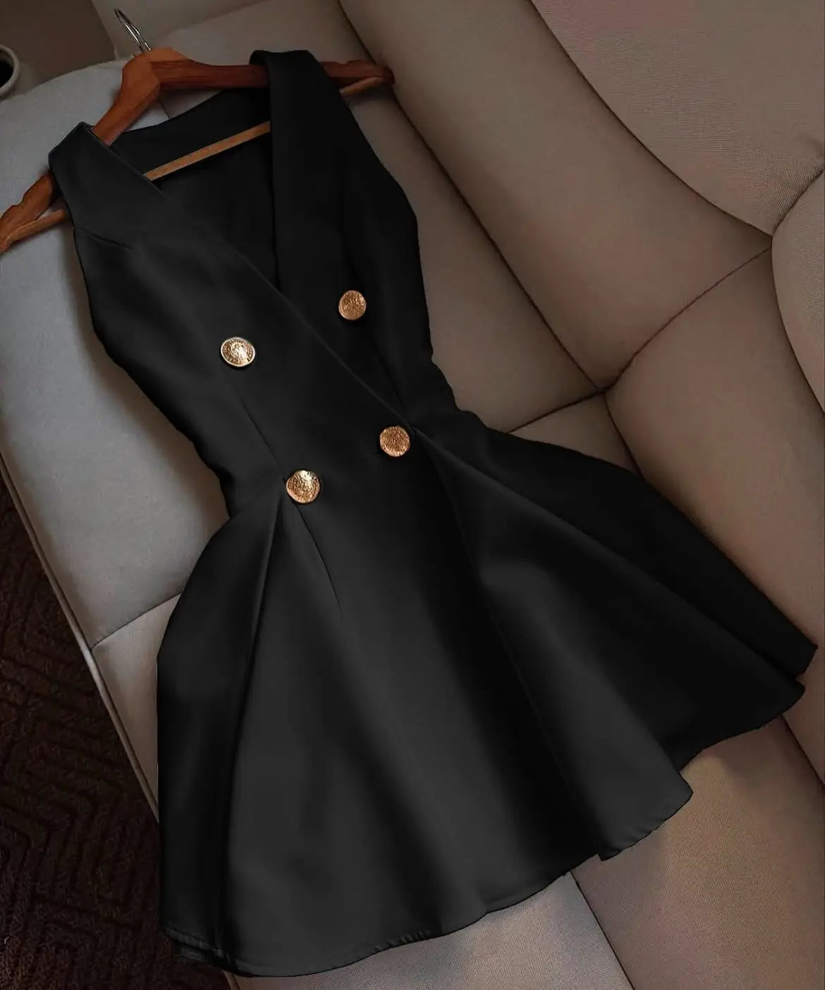 Elegant Sexy Mini Dress Women's Luxury Slim V-Neck Button Short Dresses Satin Evening Dress Summer Women Fashion Pleated Skirt