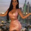 BEAUKEY Qualität 2-teiliges Set glänzendes Metallic Roségold Bodycon Top & Rock Neues Mini Kurzes Sexy Party Nachtclub Set