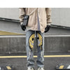 Irregular Ripped Hole Jeans Denim Pant Woman Man Straight Patchwork Baggy boyfriend y2k Punk Kpop Harajuku Streetwear Hip Hop