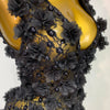 Women Luxury Pink Flowers Pearls Lace See Through Bodycon Mini Dress Birthday Photoshoot Evening Party Nightclub Stage Costume
