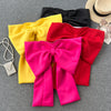 Women Hotsweet Sleeveless Sexy Zipper Chic Three-dimensional Butterfly Bow Slim Strapless Tank Top High Street Autumn Clothing