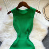YuooMuoo Chic Fashion Sexy Package Hips Ruffled Mini Dress Women Summer Slim Elastic Knitted Party Dress Streetwear Lady Outfits