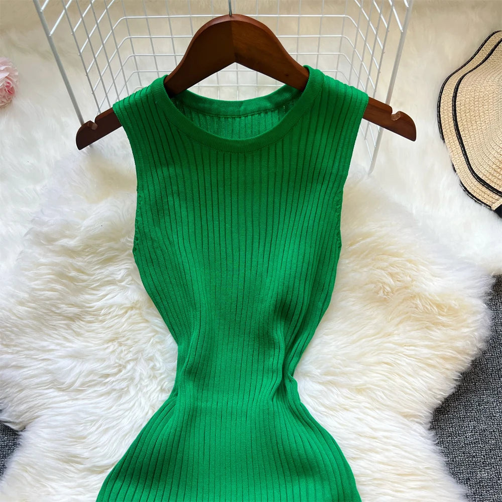 YuooMuoo Chic Fashion Sexy Package Hips Ruffled Mini Dress Women Summer Slim Elastic Knitted Party Dress Streetwear Lady Outfits