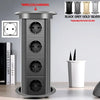 Motorized Lifting Pop Up Tower Power Outlet Hidden Mounted Kitchen Worktop USB Type C Socket with Speaker Wireless Charging