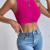 Women's Solid Ribbed Crop Tank Top Casual Sleeveless Basic Summer Top Comfortable Fit Fashionable Trendy