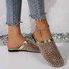 Women Slippers Summer 2025 New Luxury Brand Slippers Lightweight Round Head Shoes Water Diamond Large Flat Sandals Slides Women