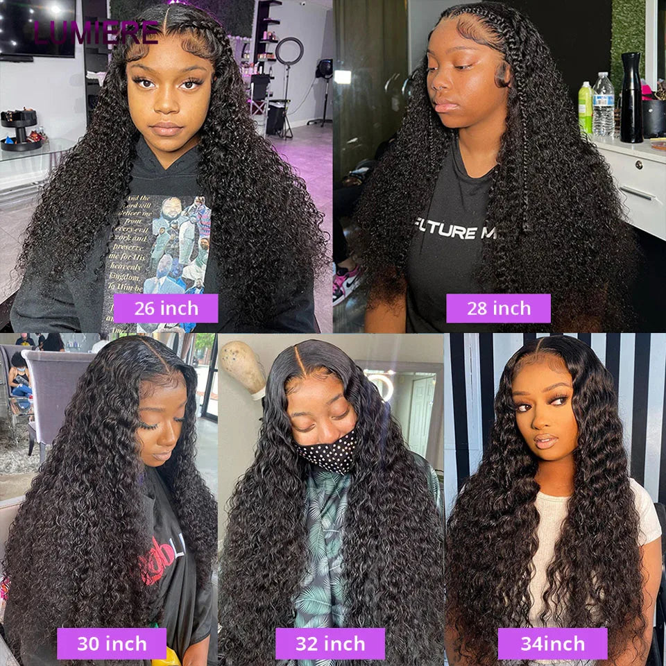 Mongolian Afro Kinky Curly Human Hair Bundles With Closure Deep Curly Hair Weave Bundles With Frontal Closure Hair Extensions