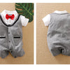 0-18 Baby Bodysuit Gentleman Style Handsome Formal Cotton Comfortable Soft Boys And Girls Summer Short Sleeved Newborn Clothes