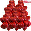 Valentinstag 50/10 Stück Rote Herzballons Aufblasbare Latexballons für Valentinstag Hochzeitsfeier Jubiläum Dekoration Zubehör