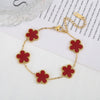 Color jewelry clover stainless steel new plant five-leaf flower bracelet hot jewelry jewelry gifts for women