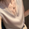 Silk halter V-neck sleeveless bodice Satin vest lace with beautiful back summer jacket with suit top