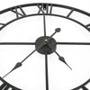 Modern 3D Large Wall Clocks Roman Numerals Retro Round Metal Iron Accurate Silent Nordic Hanging Ornament Living Room Decoration