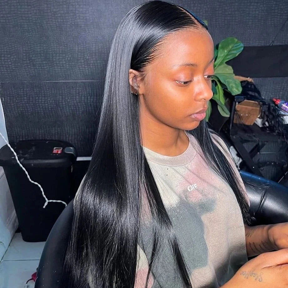 Bone Straight Wigs 100% Human Hair Wigs HD Lace Frontal Wig 13x6 Natural Black 4x4 13x4 HD Lace Front Human Hair Wig For Women