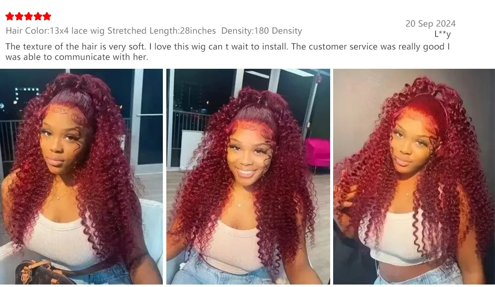 Burgundy Wig Human Hair 99j 13x6 Deep Wave Lace Front Wigs Human Hair Pre Plucked HD Transparent Lace Frontal Wigs For Women