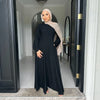 Clothes for Muslim Women Solid Robe Malay Turkey Dubai Zipper Cardigan Robe Fashion Simplicity Summer Dress Abayas for Women