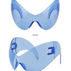 Y2k Oversized Sports Sunglasses Women 2000's Wrap Around Shield Goggle Men 2024 Luxury Brand Trends Punk Sun Glasses Male Oculos